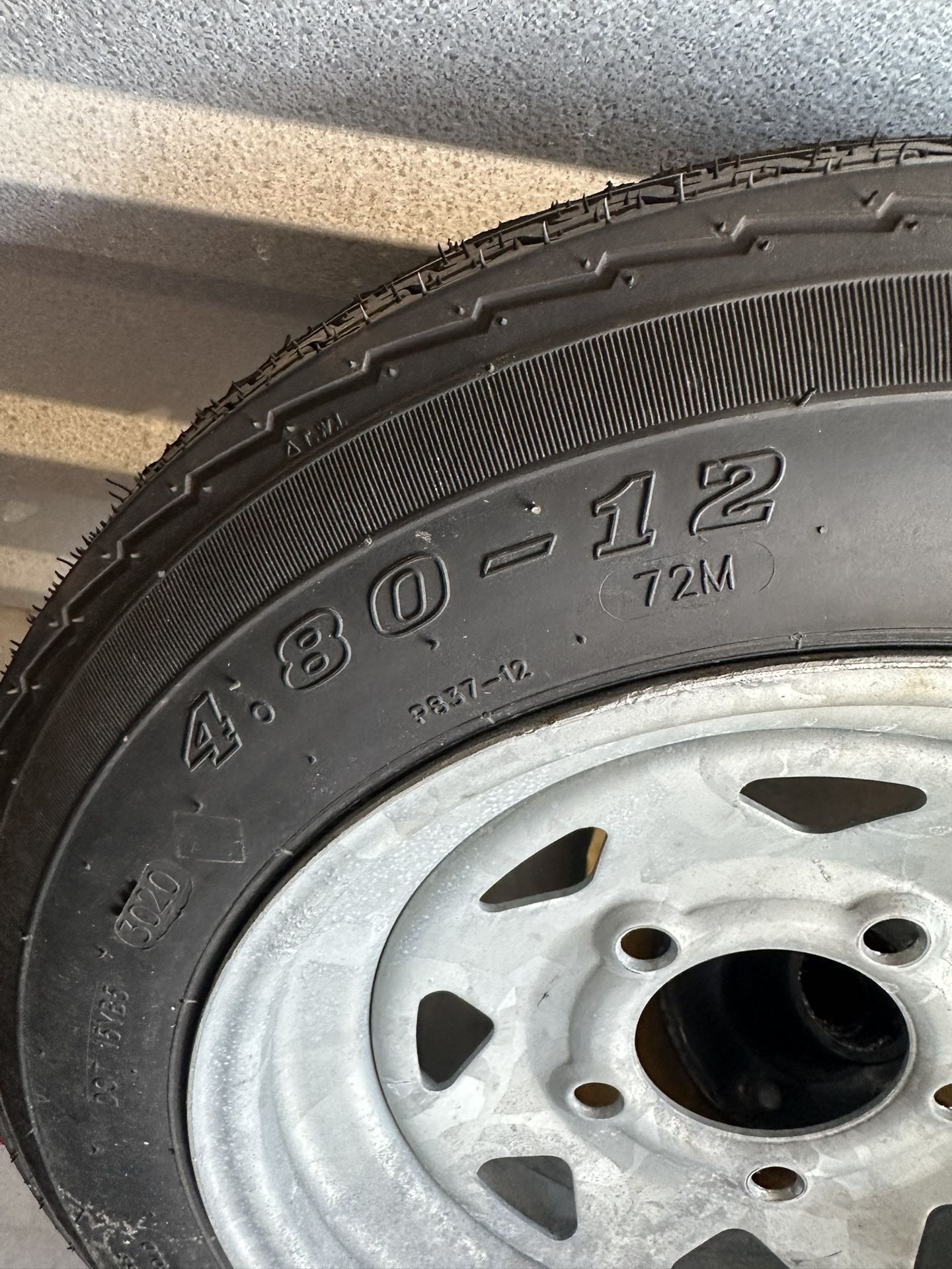 New Tire With Rim 4.80-12