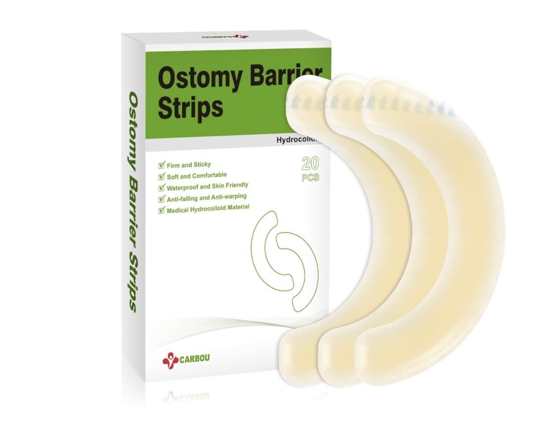 Carbou 20 Pcs Elastic Ostomy Barrier Strips