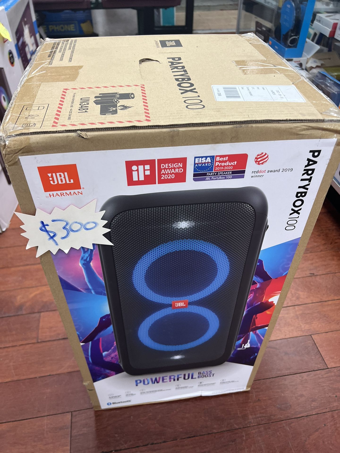 JBL PartyBox 100 - High Power Portable Wireless Bluetooth Party Speaker