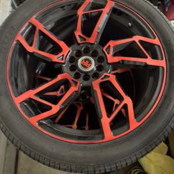 20" Red Rims Bought For 2023 Mitsubishi Outlander Sport!! Great Condition 
