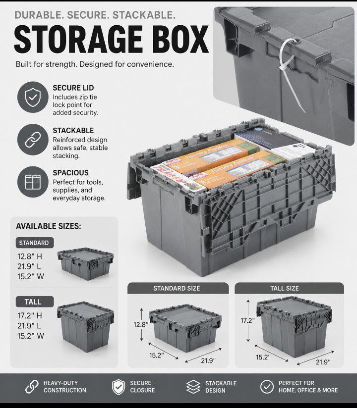 gray totes storage bins