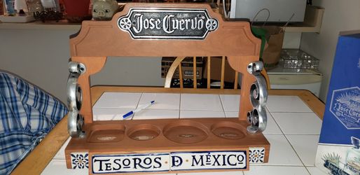 Jose Cuervo wooden bottle display