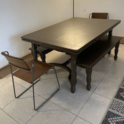 1940s Dining Table Solid Wood 