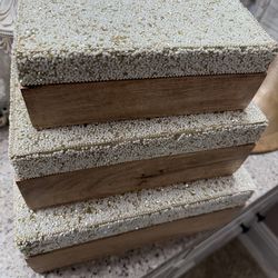 3 decorative boxes with beading