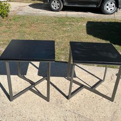End Tables Tall Metal And Particle Board Heavy Duty