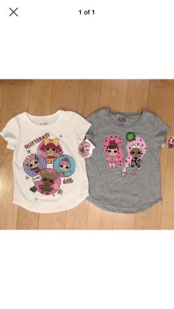 LOL L.O.L. Surprise Shirt White or Gray Glitter