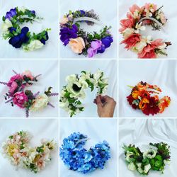 Coronas de flores artificiales para bodas , baby shower , bautizo , cumpleaños , etc para cualquier ocasión