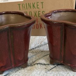 Pair Of Matching Ceramic Flower Pots!