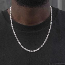 The GLD Shop - 20" Rope Chain in 14k White Gold (4mm)
