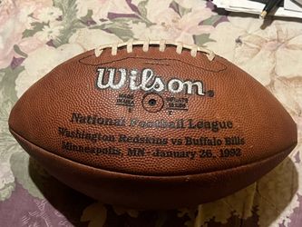 Official Wilson Super Bowl XXVI Football NFL Redskins vs Bills January 26, 1992