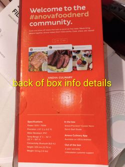 New in box precision cooker nano