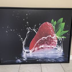Modern Framed Wall Art Strawberry