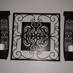 Home Decor Three Piece Metal Design Candle
