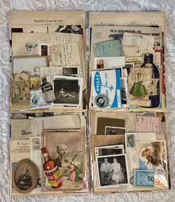 Random 50+ piece vintage ephemera pack
