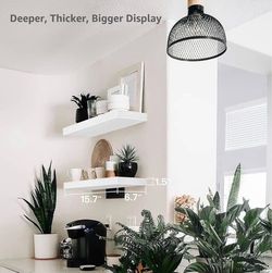White Floating Wall Shelves Set of 2