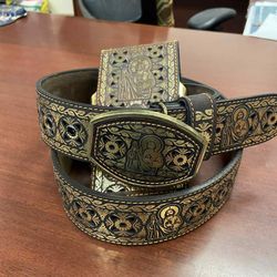 Cinturon Con Funda De Cuero Lasser 