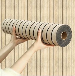 Peel and Stick 3D Wall Panel -15.75"x118"Soundproof Self-Adhesive Wall Sticker, Removable Thick PVC Slat Contact Paper for Kitchen Bedroom,Ceiling Wal