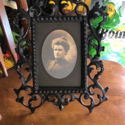 Victorian Portrait and Frame.