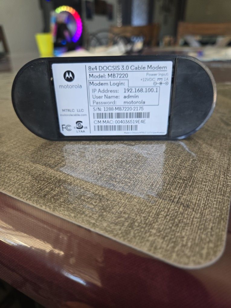 Motorola Internet Cable Modem