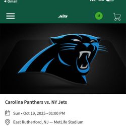 Jets Vs Panthers Oct 19th 1pm Tickets