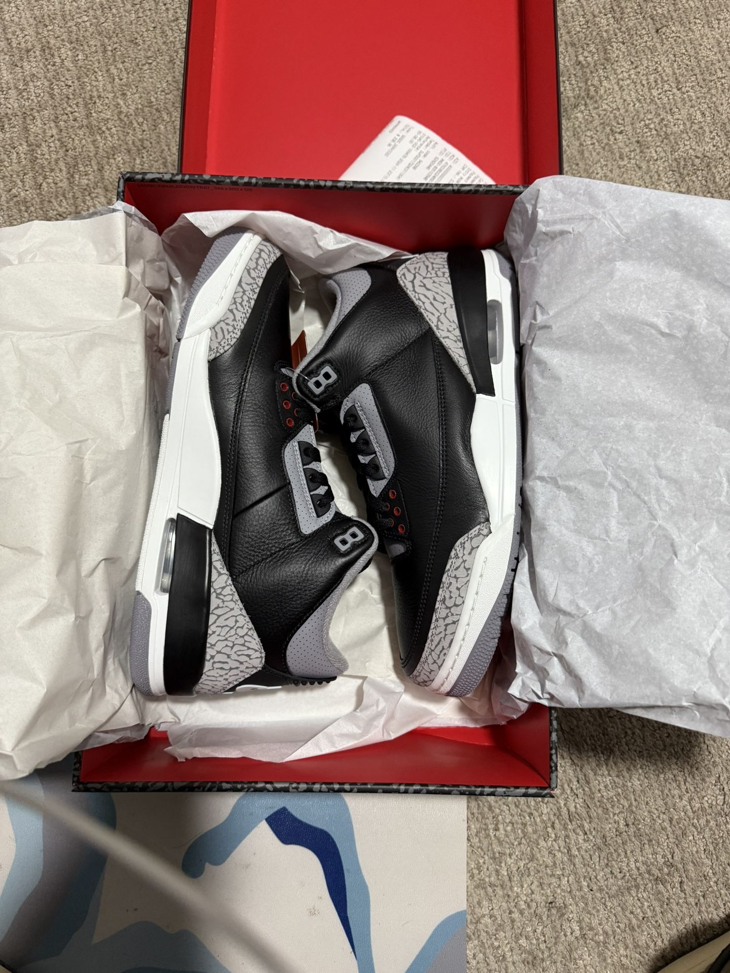 Jordan 3 Black Cement (2024) size 11