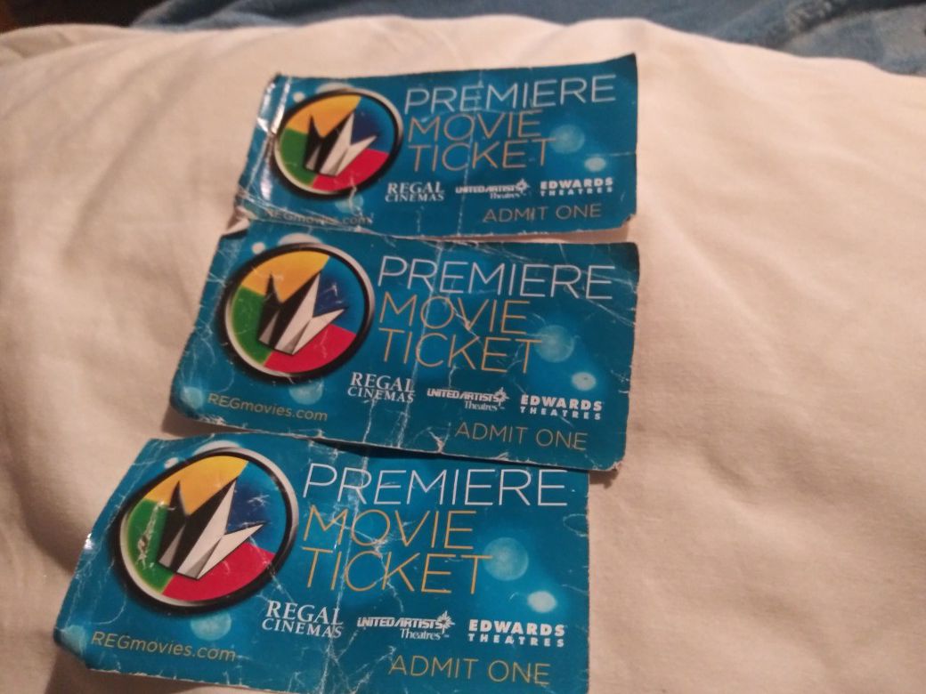 3 Premiere Movie Tickets
