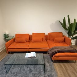 IKEA SÖDERHAMN 4-Seat Sectional with Chaise – Orange