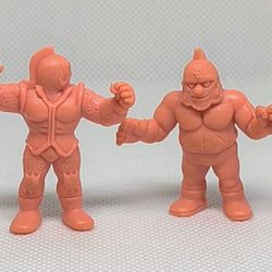 VTG MUSCLE Men 1980's Mattel M.U.S.C.L.E. Kinnikuman 3 Flesh + 1 Red Pre Owned 