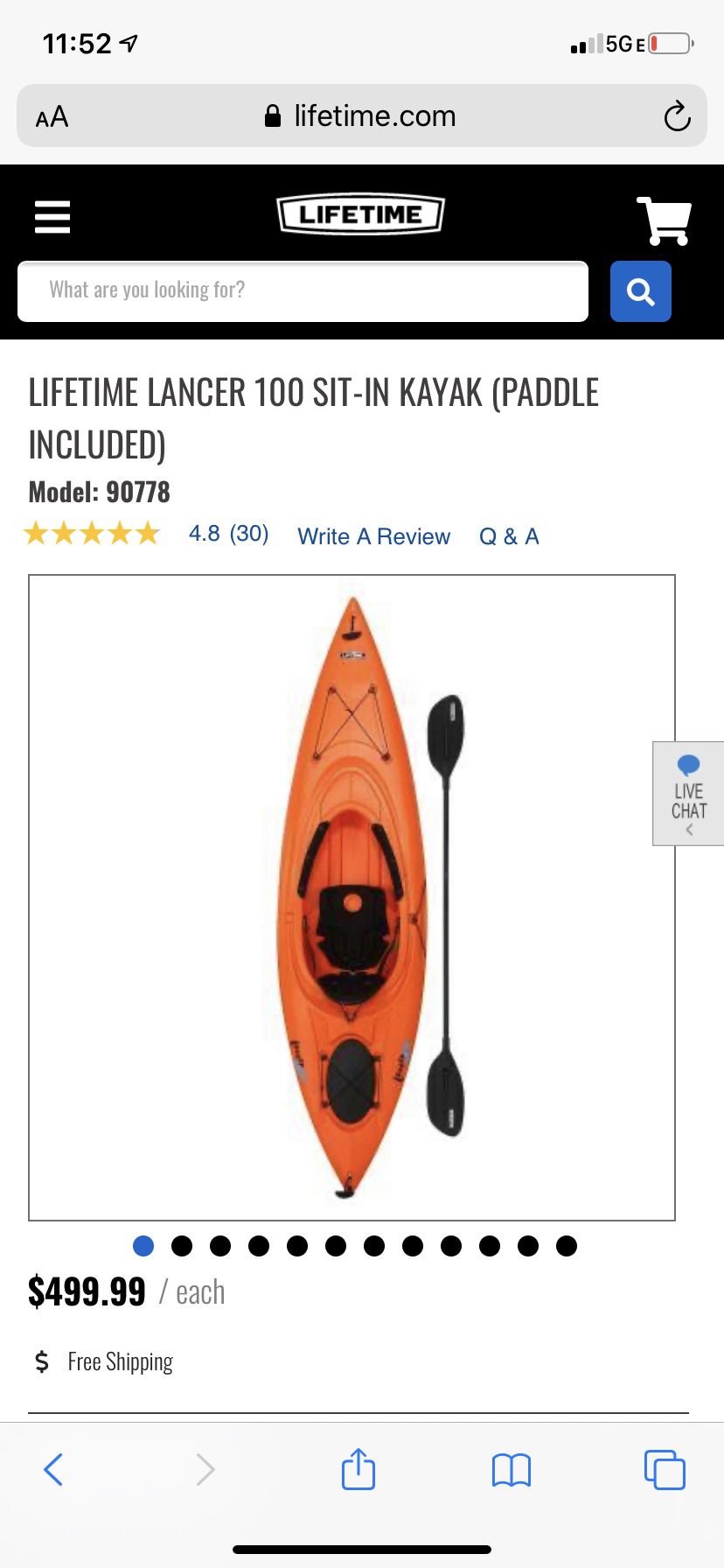 Kayak (orange)