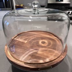 Cake Stand With Dome ( Hearth And Hand -Unused) Must Go