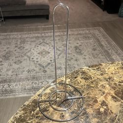 Chrome Finish Silver Countertop Free Stand Up Paper Towel Roll Kitchen Holder