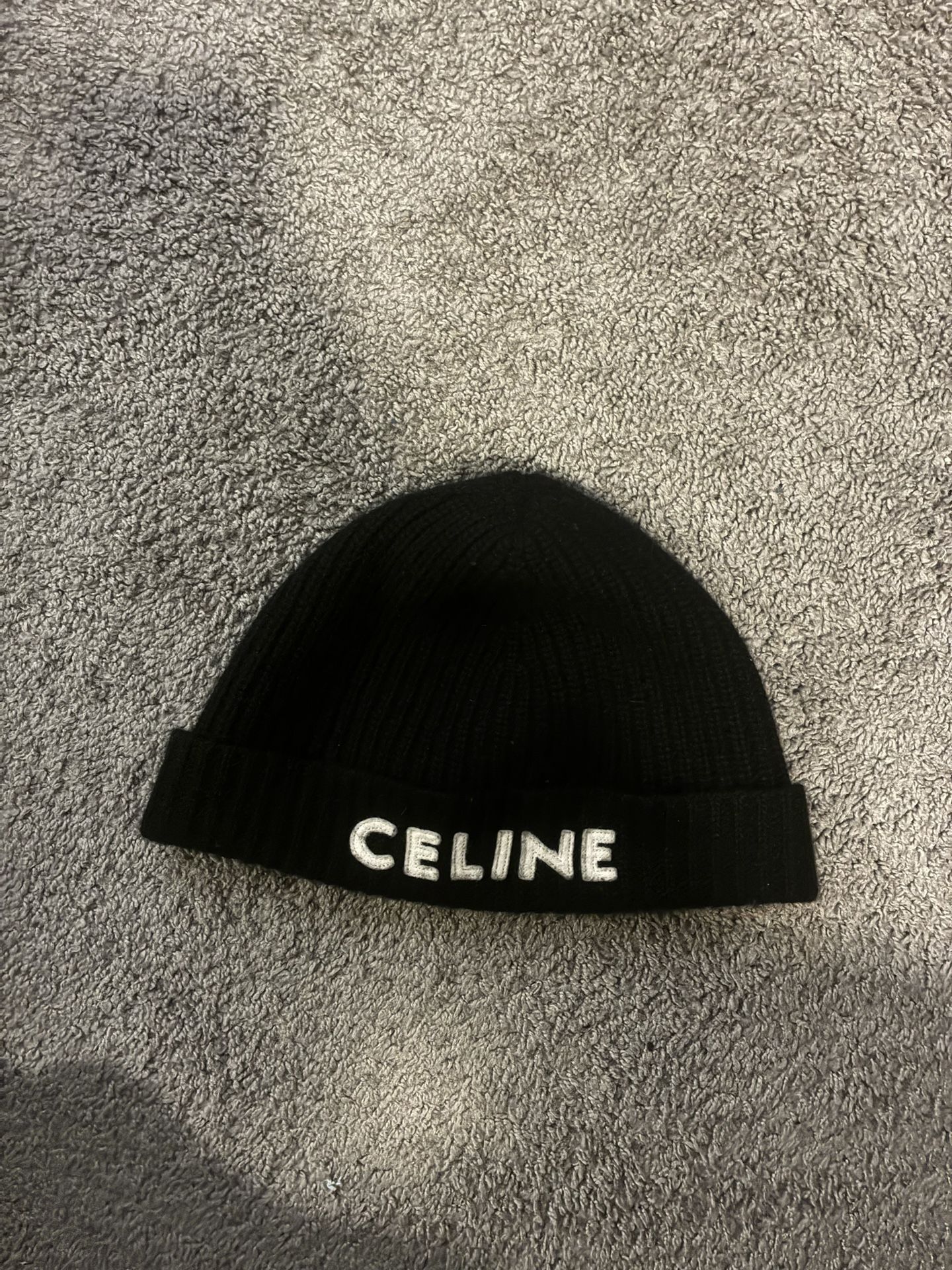 Celine Embroidered Wool Beanie