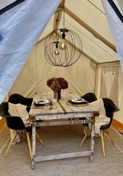 Oak Farmhouse Folding Legs Table