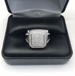 925 Sterling Silver 2.00CT MOISSANITE Men’s Ring Size 10 Or 11