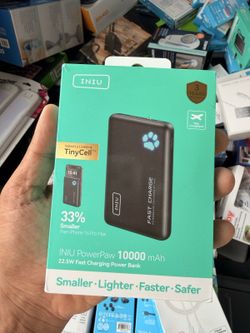 INIU PowerPaw 10000mAh Power Bank, New, Damaged Box