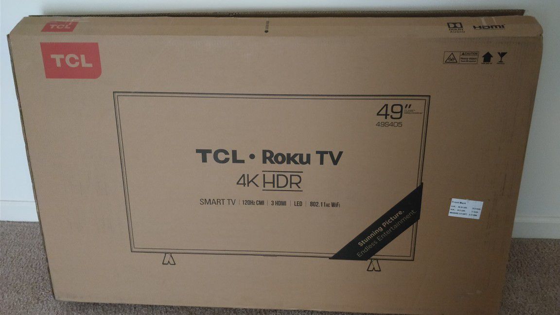 TCL Roku TV 4K HDR 49S405