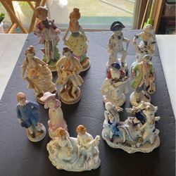 Victorian figurines. $10 for a pair.