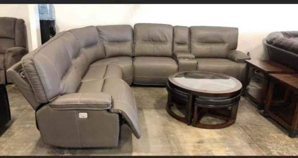 Grey Power Reclining Sectionals
