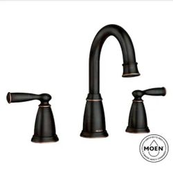 MOEN
Banbury 8 in. Widespread Double Handle High-Arc Bathroom Faucet in Mediterranean Bronze (Valve Included)