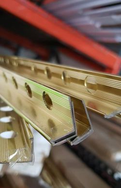 L Tile Aluminum Trim 1/2 And 3/8 X 9.6 L Ft