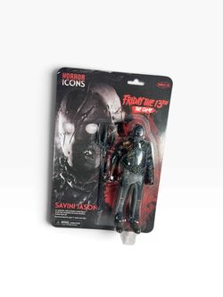 NECA Horror Icons Friday The 13th The Game SAVINI JASON VOORHEES Figure New! MOC