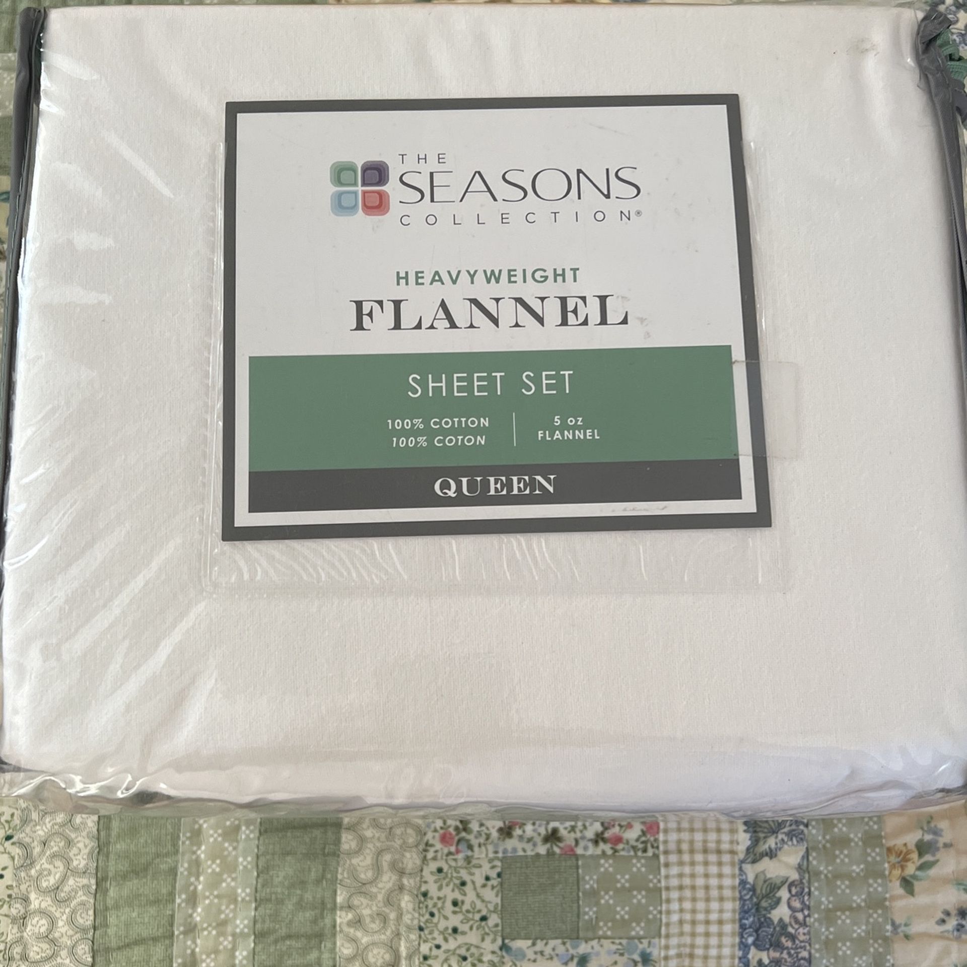 Queen Flannel Sheet Set Brand New 100% Cotton