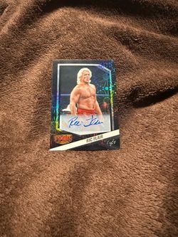 Ric Flair 1 of 1 autographed card from the 2025 Panini Combat Anthology series.