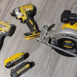 DeWalt Drill Set And 6 1/2 Circular Saw 