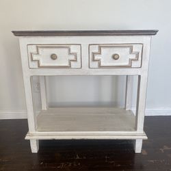Nightstand /end Table With 2 Drawers (wood)