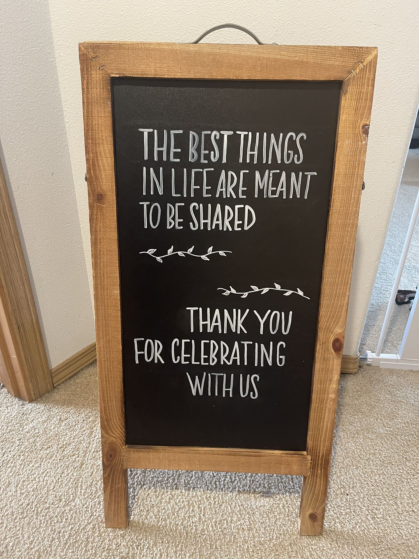 Standing Sign Used For Wedding 
