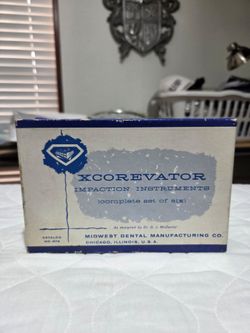 Vintage Midwest Dental XCOREVATOR Impaction Instrument Set - Complete NOS - Oral Surgery