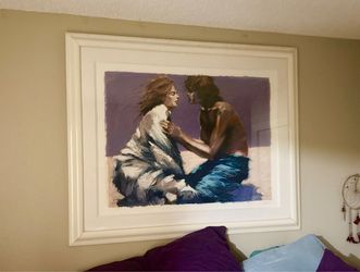 Romantic Couple Print with Rich Purple Tones