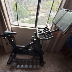 Exercise Fitness Bike And Weights