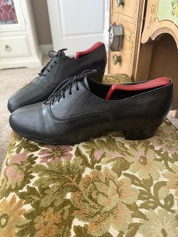 Men’s Black Leather Dance Shoes 